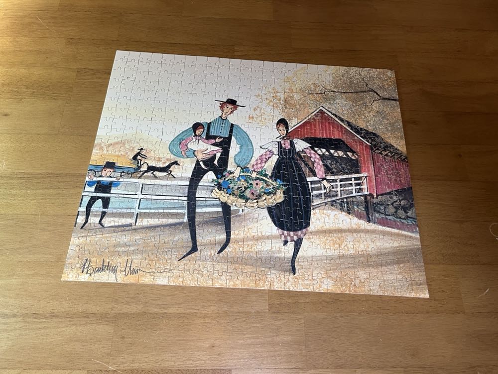 Springtime At The Bridge - Ceaco puzzle collectible [Barcode 021081011037] - Main Image 2