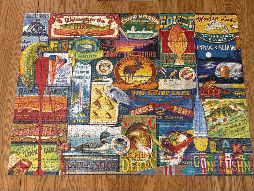 Signs at the Lake - RoseArt puzzle collectible [Barcode 4895145441582] - Main Image 4
