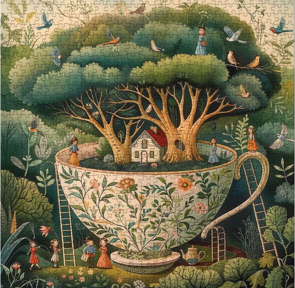 Good Puzzle Co Cat Haven – Piece Jigsaw Puzzle Featuring Beautiful Artwork Of A Chic Bookshelf Surrounded By Adorable Cats