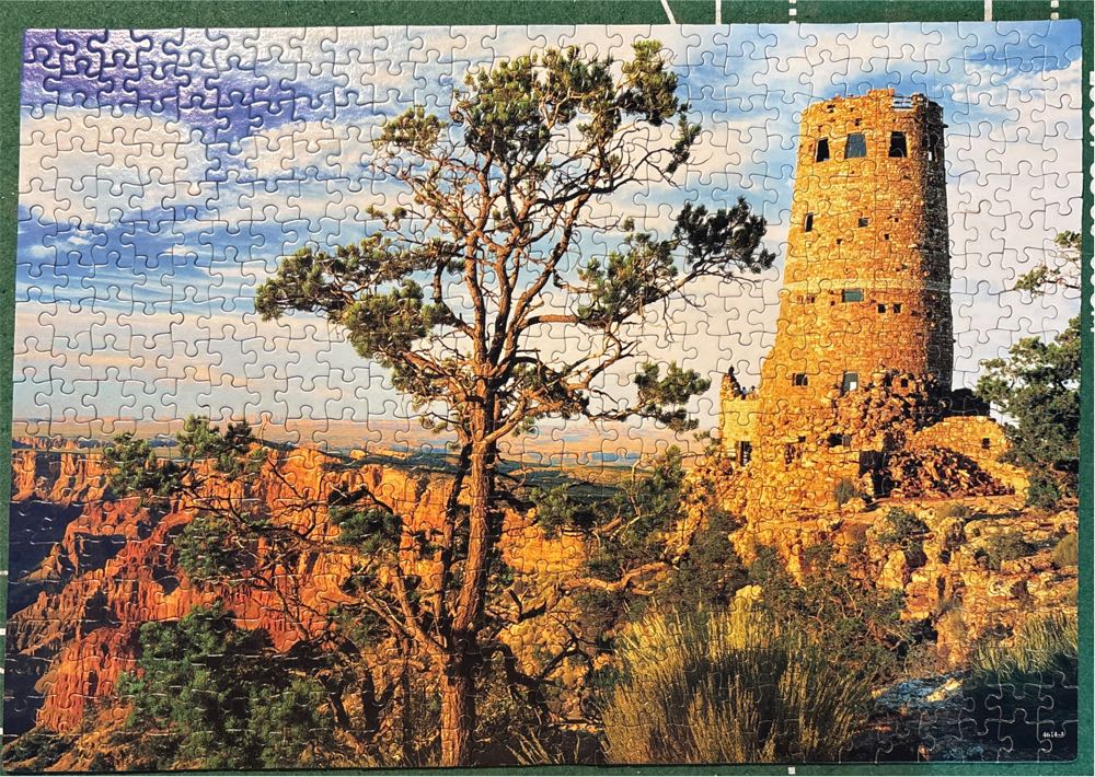 “Watchtower,”. Grand Canyon, AZ - MB Puzzle puzzle collectible [Barcode 032244046117] - Main Image 2