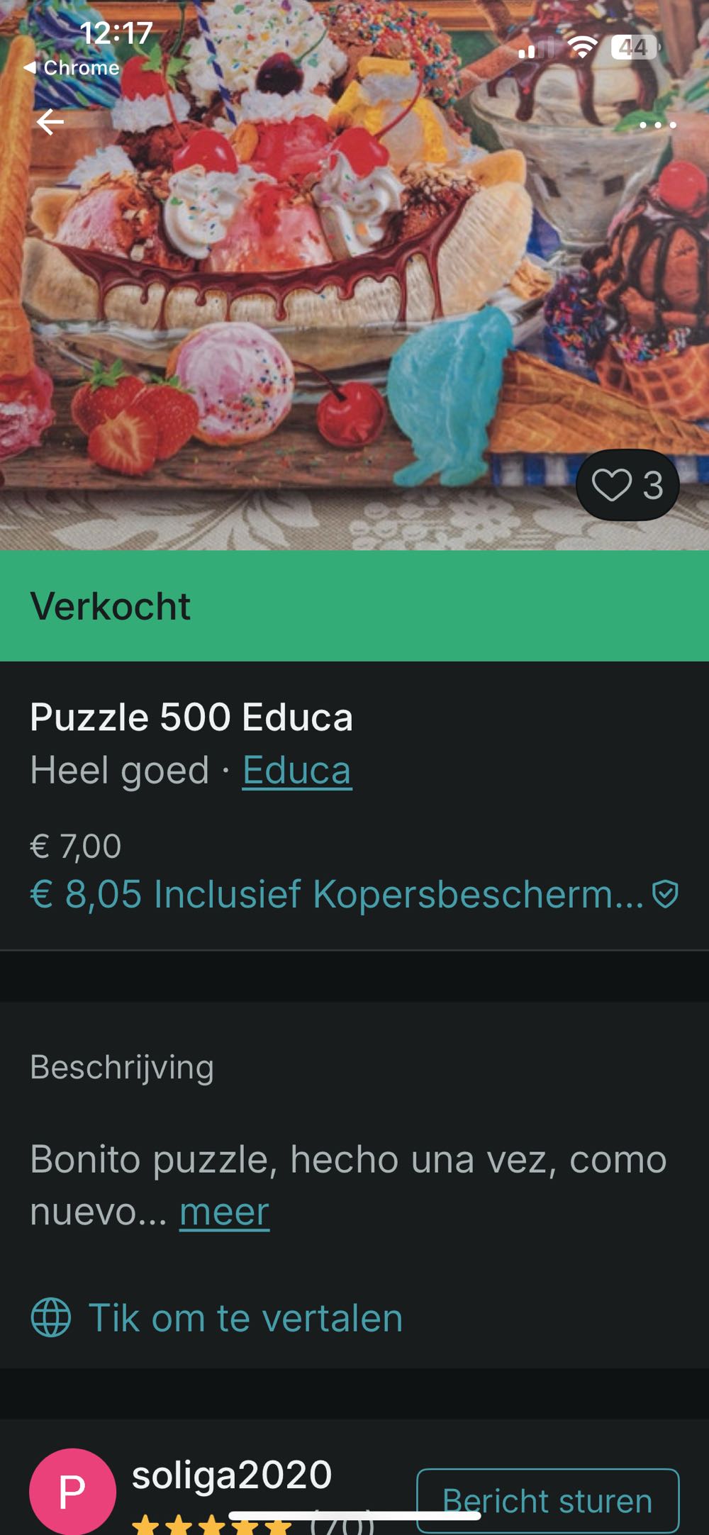 Ice Cream Shop - Educa puzzle collectible [Barcode 8412668202511] - Main Image 4