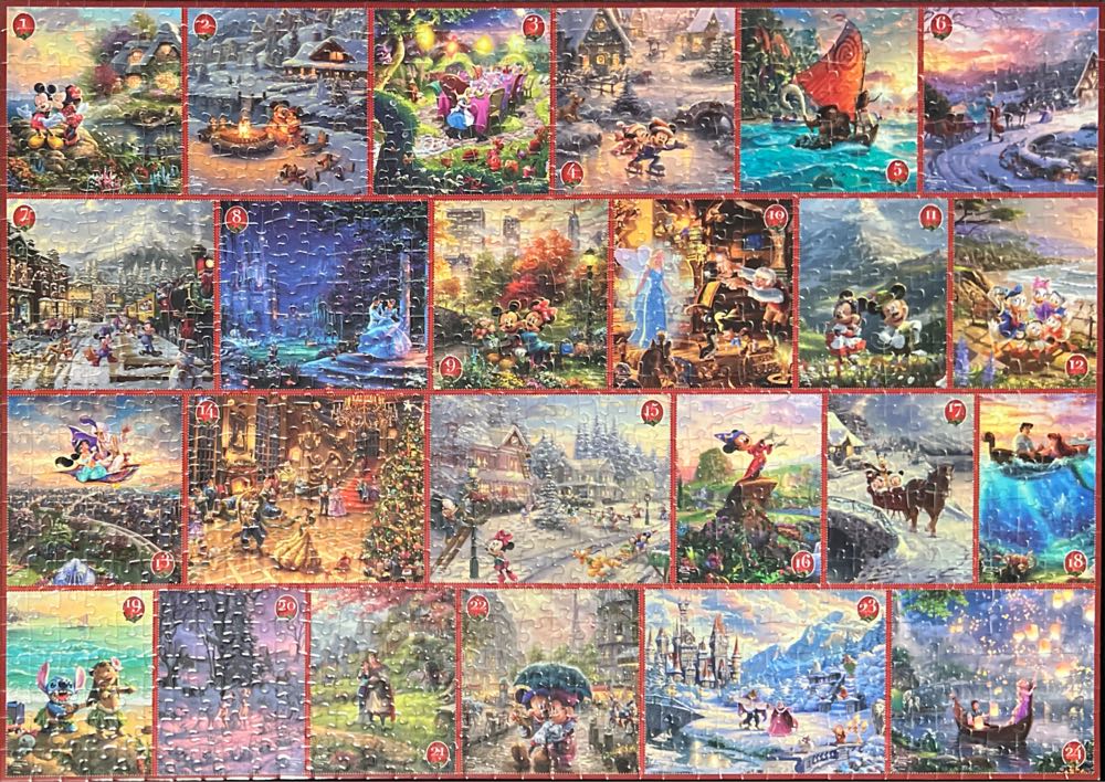 Advent Thomas Kinkade Disney - Ceaco Thomas Kinkade puzzle collectible [Barcode 021081401081] - Main Image 2