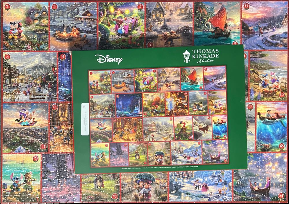 Advent Thomas Kinkade Disney - Ceaco Thomas Kinkade puzzle collectible [Barcode 021081401081] - Main Image 3
