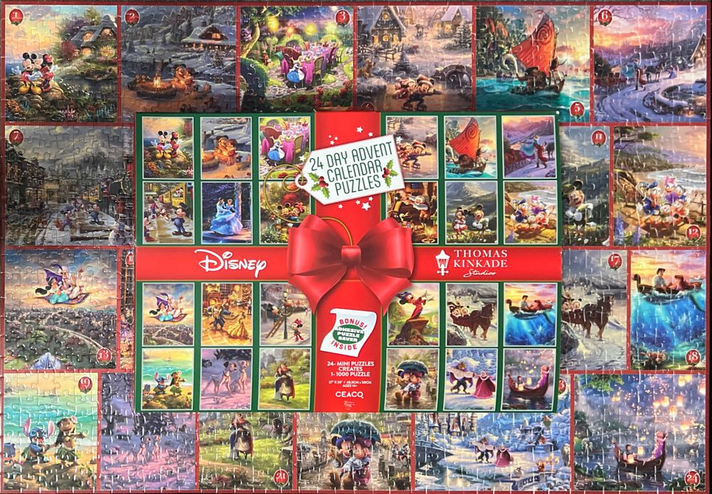 Advent Thomas Kinkade Disney - Ceaco Thomas Kinkade puzzle collectible [Barcode 021081401081] - Main Image 4