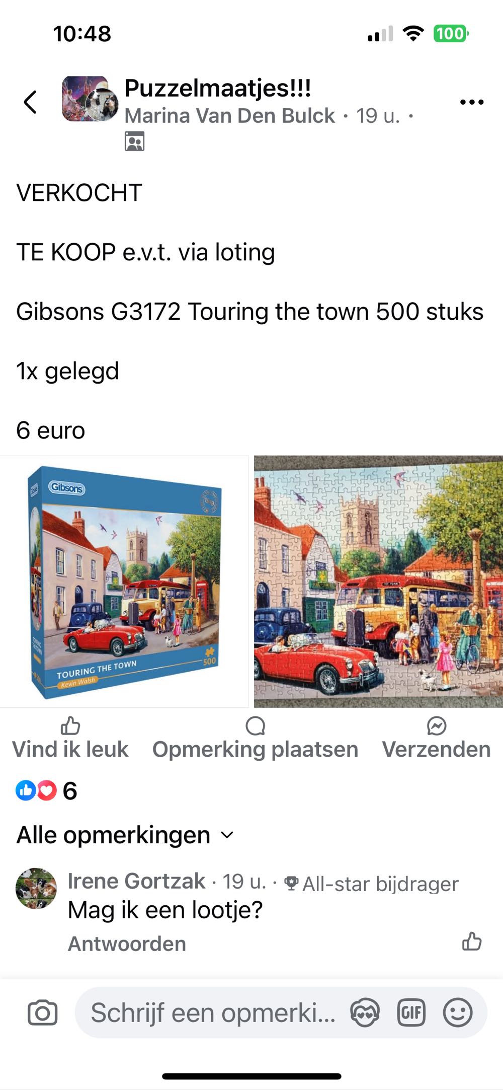 Touring The Town - Gibsons puzzle collectible [Barcode 5012269031720] - Main Image 4