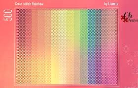 Cross Stitch Rainbow - Ole Puzzles puzzle collectible - Main Image 2