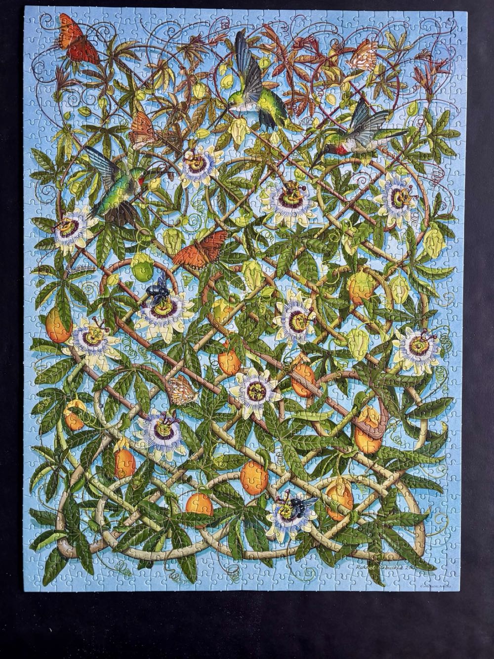 Passion Flowers Celtic Collection #9 - Purrfect Puzzles puzzle collectible [Barcode 812911003274] - Main Image 2