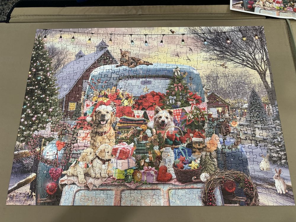 Country Truck In Winter - Cobble Hill puzzle collectible [Barcode 625012451277] - Main Image 2