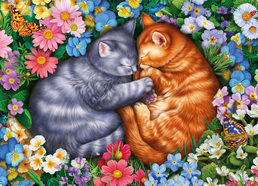 Sleeping Velvet Paws - Schmidt Puzzle puzzle collectible [Barcode 4001504588755] - Main Image 2