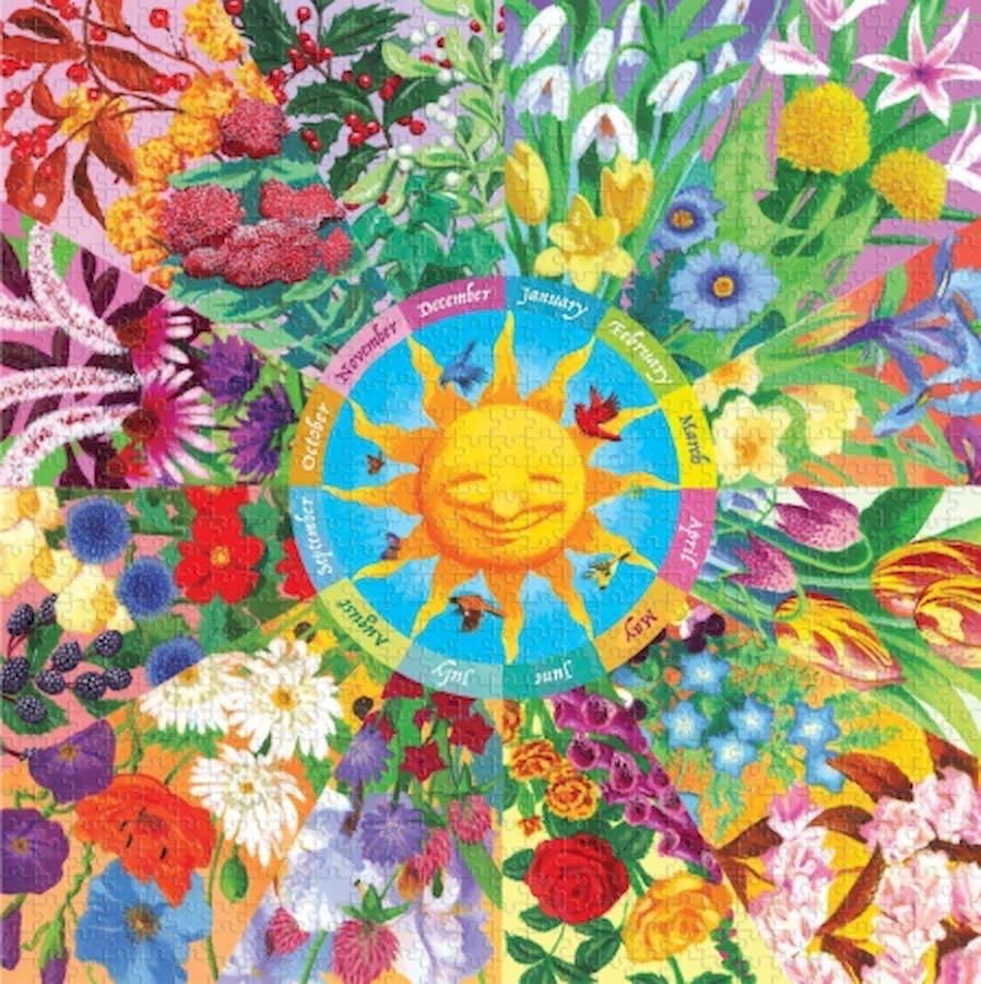 Flower Calendar (Tamara lenen) - Eeboo puzzle collectible [Barcode 0689196508202] - Main Image 2