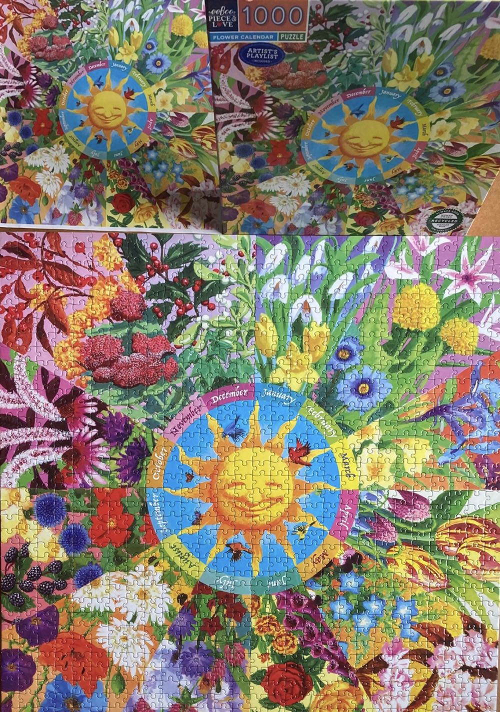 Flower Calendar (Tamara lenen) - Eeboo puzzle collectible [Barcode 0689196508202] - Main Image 4