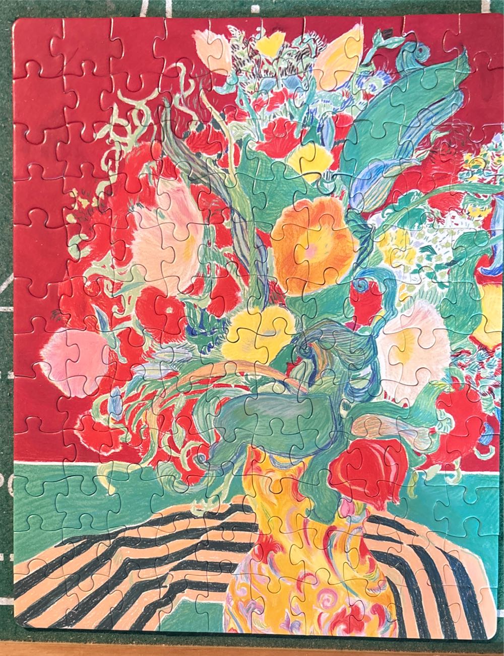 Demdaco Art Lifting 120 Piece Floral Stripes 8x10 Puzzle In Gift ... - Demdaco puzzle collectible [Barcode 638713671141] - Main Image 2