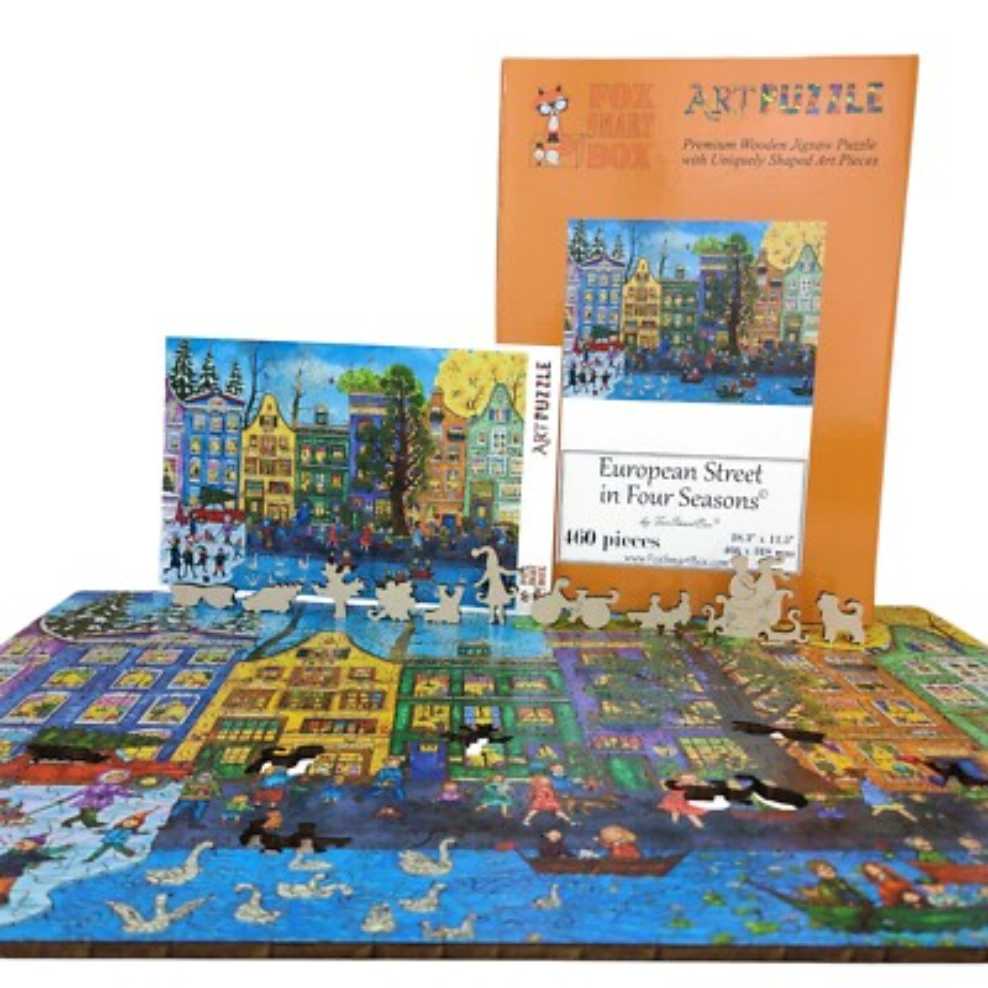 European Street In Four Seasons - Fox Smart Box puzzle collectible - Main Image 2