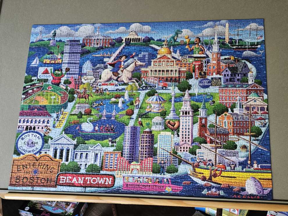 Boardwalk Puzzles Boston Piece Jigsaw Puzzle For Adults Made In Usa - Boardwalk Puzzle Company puzzle collectible [Barcode 671095106603] - Main Image 2