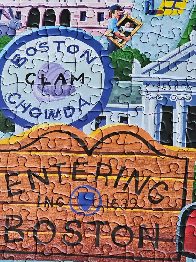 Boardwalk Puzzles Boston Piece Jigsaw Puzzle For Adults Made In Usa - Boardwalk Puzzle Company puzzle collectible [Barcode 671095106603] - Main Image 3