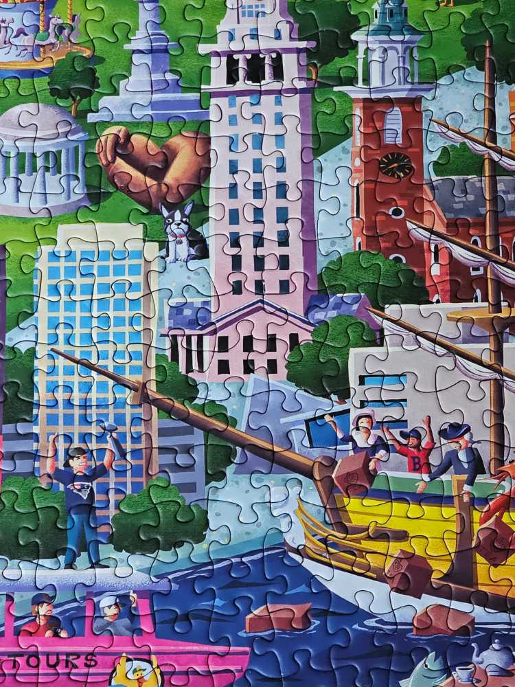 Boardwalk Puzzles Boston Piece Jigsaw Puzzle For Adults Made In Usa - Boardwalk Puzzle Company puzzle collectible [Barcode 671095106603] - Main Image 4