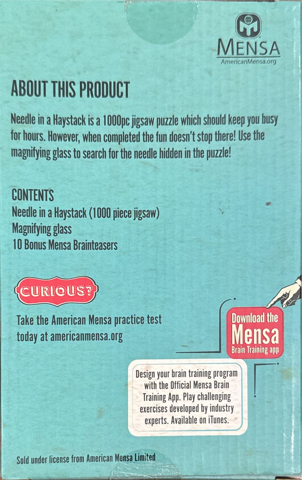 Needle In A Haystack - Mensa puzzle collectible - Main Image 2