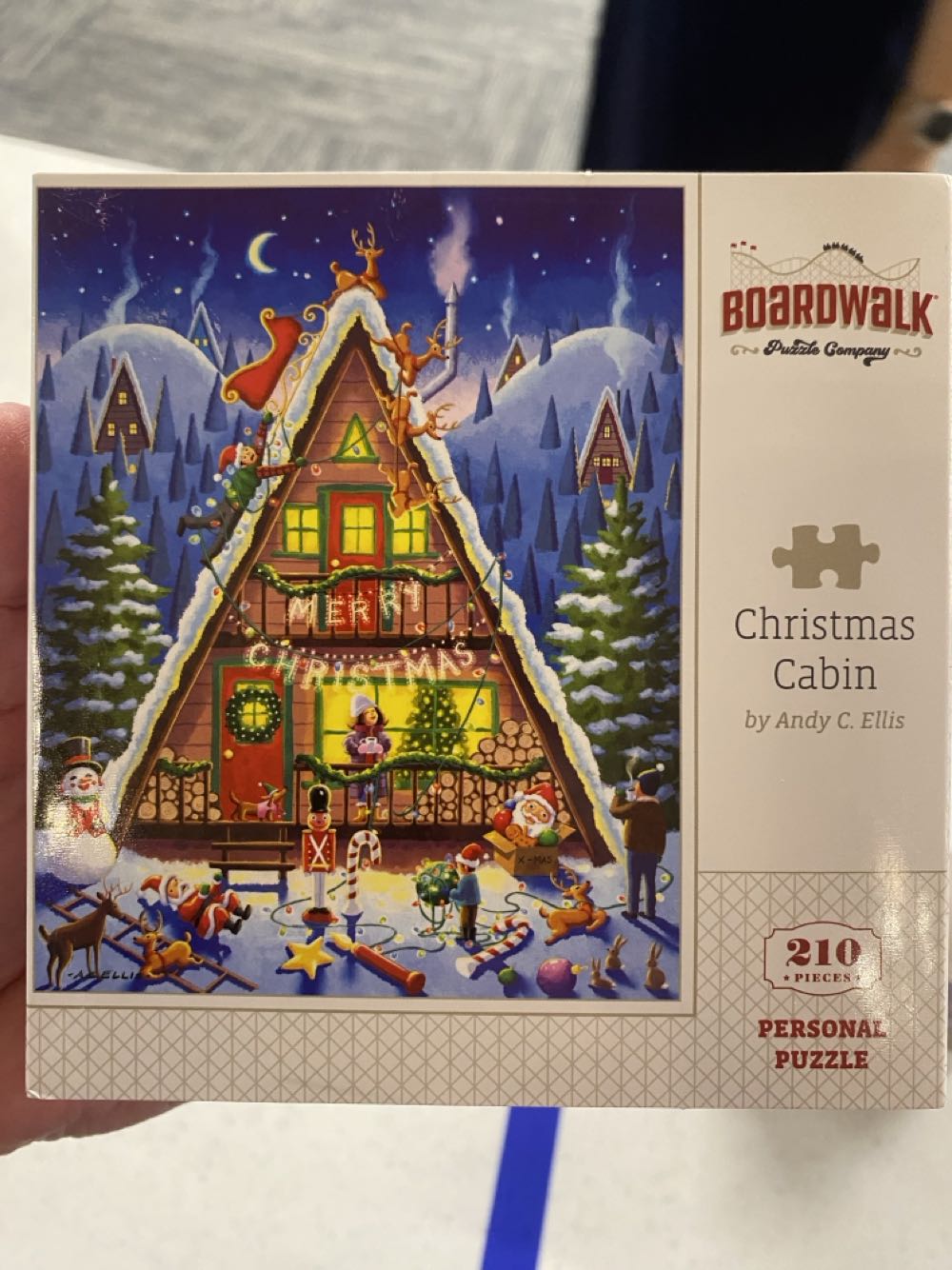Christmas Cabin - Boardwalk puzzle collectible [Barcode 671095906517] - Main Image 2