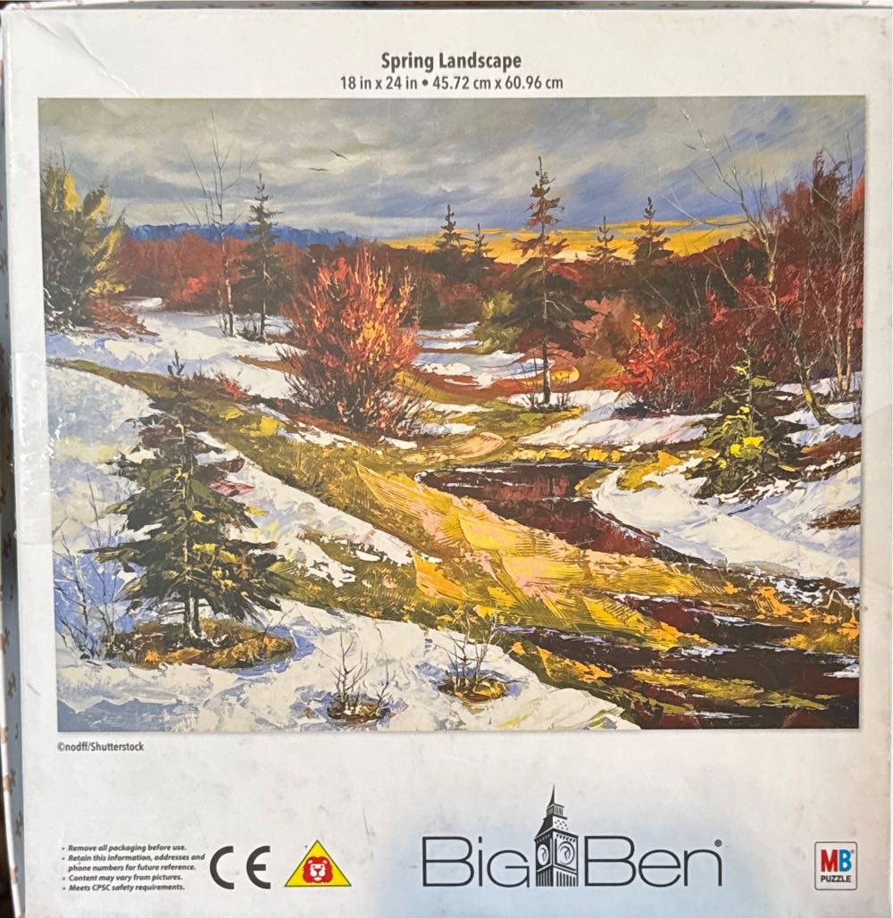 Spring Landscape - Milton Bradley puzzle collectible [Barcode 778988143803] - Main Image 2