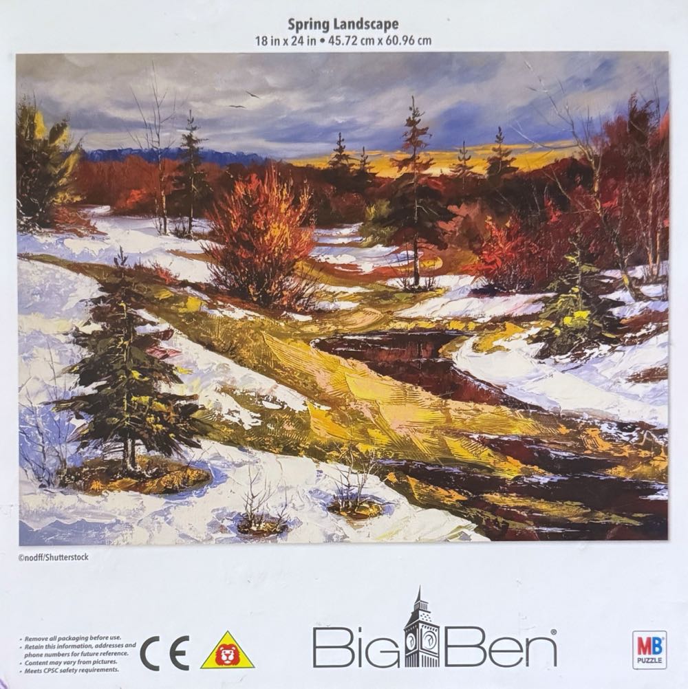Spring Landscape - Milton Bradley puzzle collectible [Barcode 778988143803] - Main Image 3