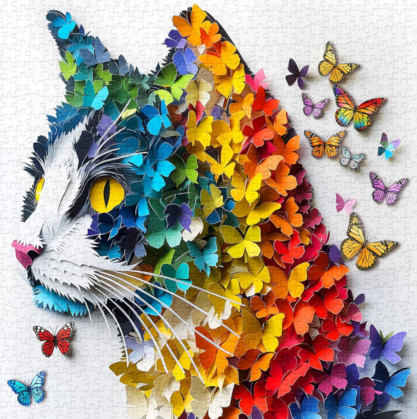Rainbow Butterfly Cat - Ppuzzling puzzle collectible - Main Image 3