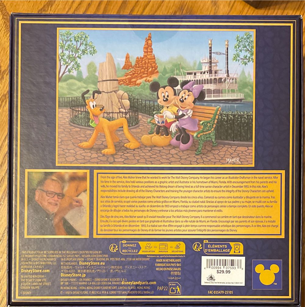 Disney Signature - River Of America Big Thunder Mountain Mickey Minnie Pluto - Disney Parks puzzle collectible [Barcode 400994075938] - Main Image 2