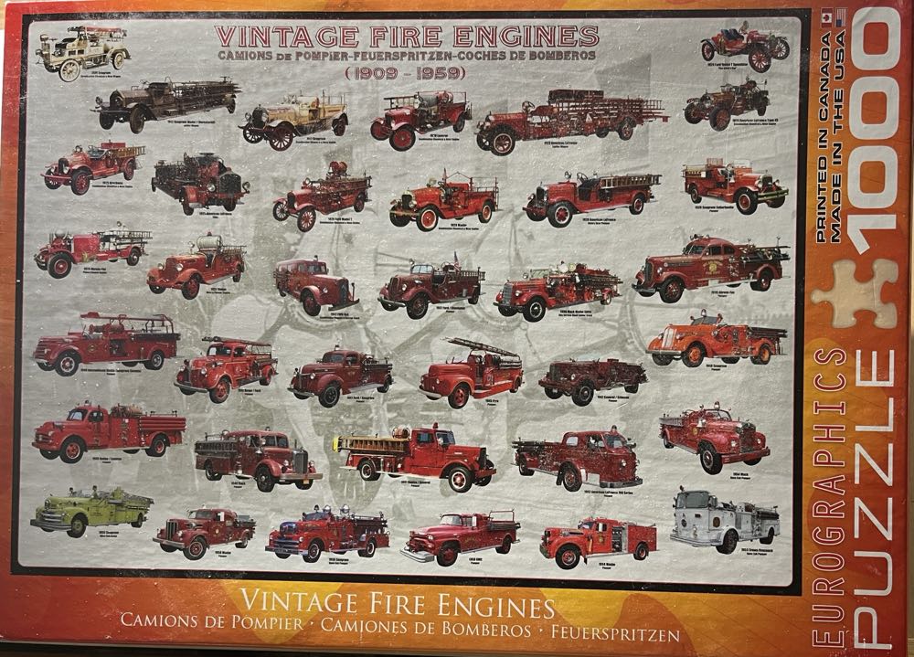 Vintage Fire Engines - Eurographics puzzle collectible [Barcode 628136602396] - Main Image 2