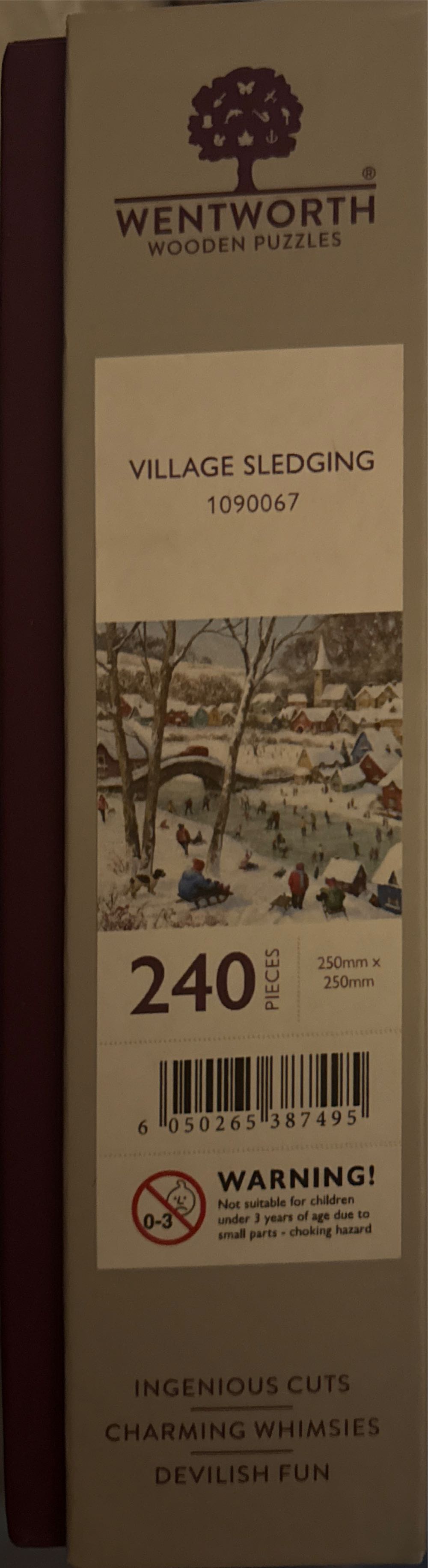 Village Sledding - Wentworth 🇺🇸 puzzle collectible [Barcode 6050265387495] - Main Image 3