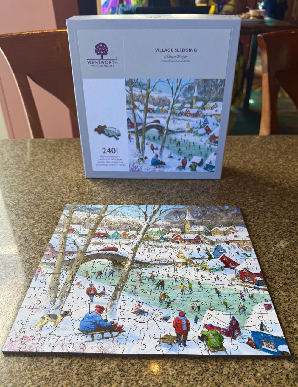 Village Sledding - Wentworth 🇺🇸 puzzle collectible [Barcode 6050265387495] - Main Image 4