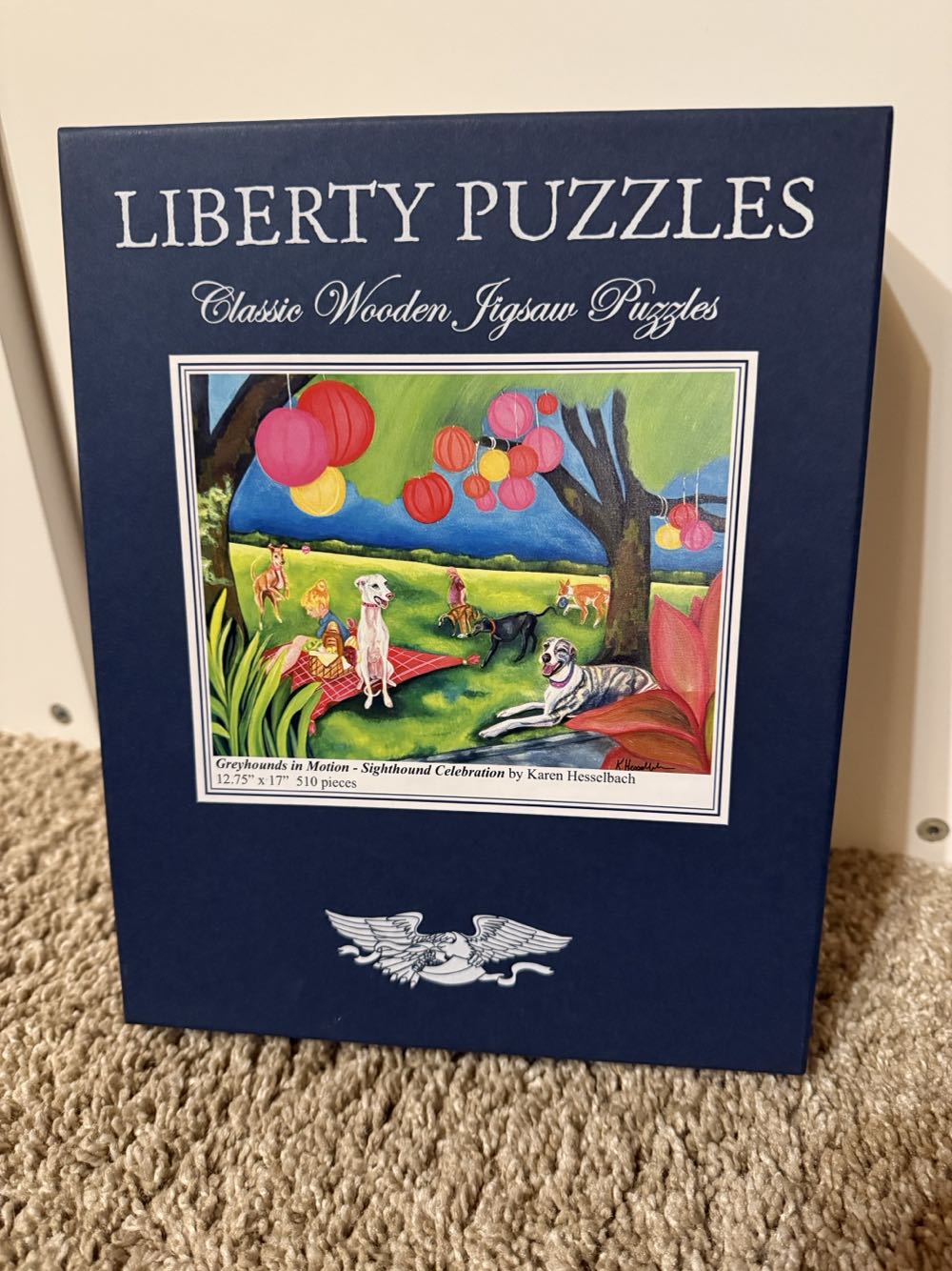 Greyhounds In Motion - Sighthound Celebration - Liberty Puzzles 🇺🇸 puzzle collectible - Main Image 2