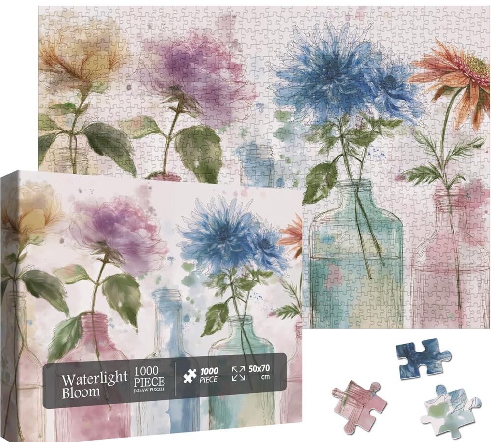 Pretty Flower Bottles - Larkipuzz puzzle collectible - Main Image 2