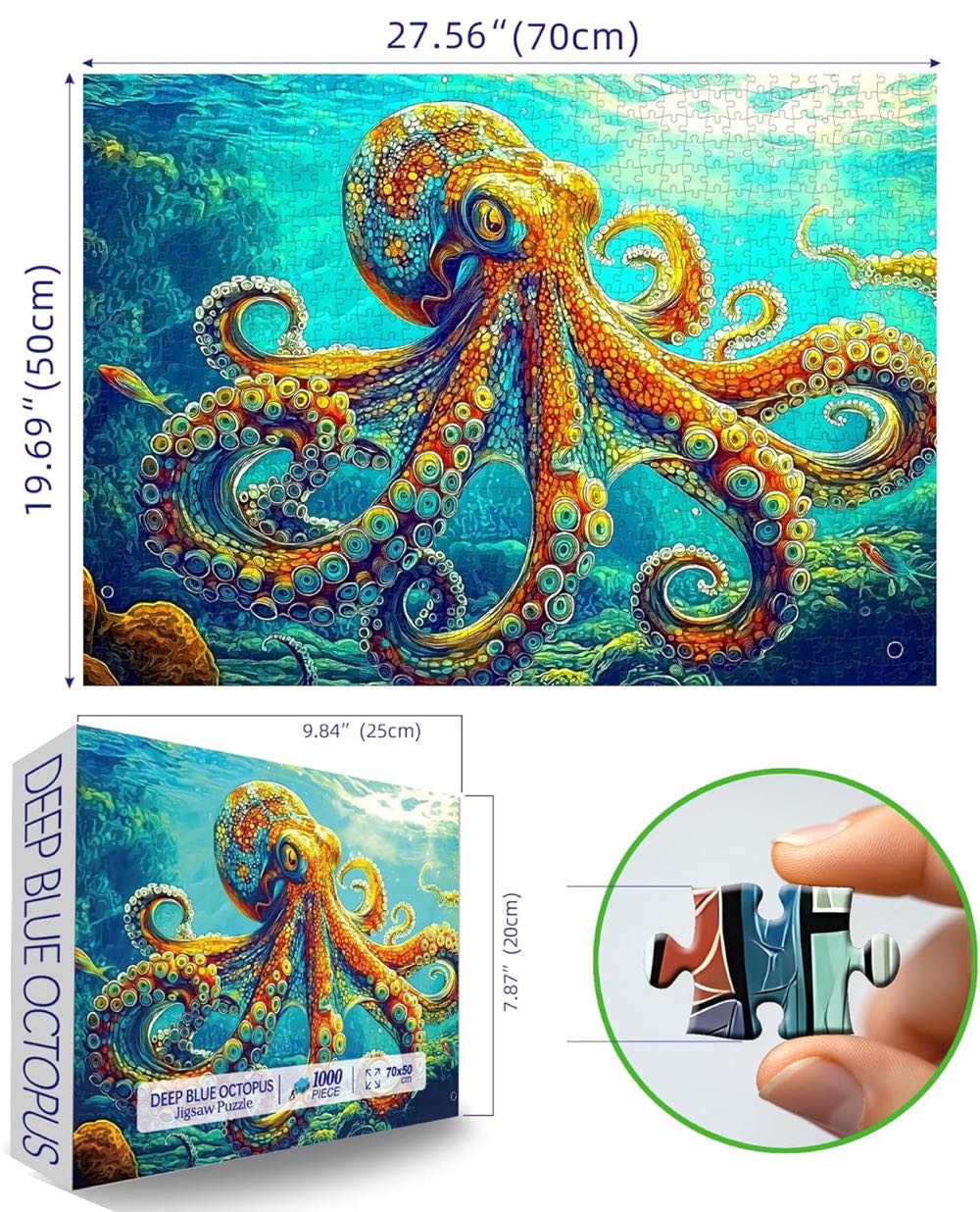 Deep Blue Octopus - Miniwan puzzle collectible - Main Image 2