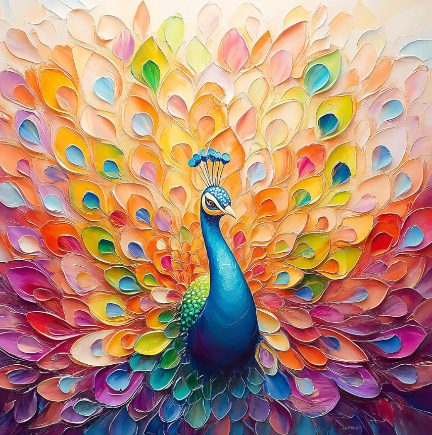 Peacock Artwork  puzzle collectible - Main Image 2