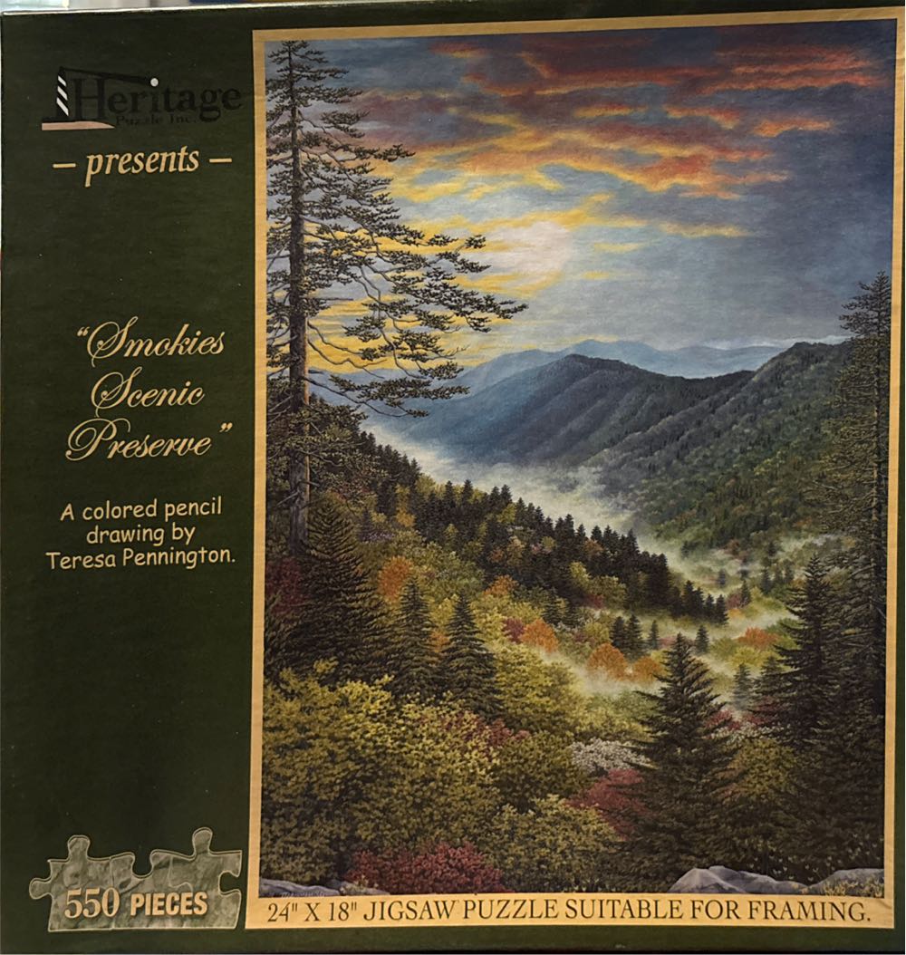 Smokies Scenic Preserve 550 Piece Jigsaw Stainless Steel - Hertiage Puzzle Inc. puzzle collectible [Barcode 654497803127] - Main Image 2