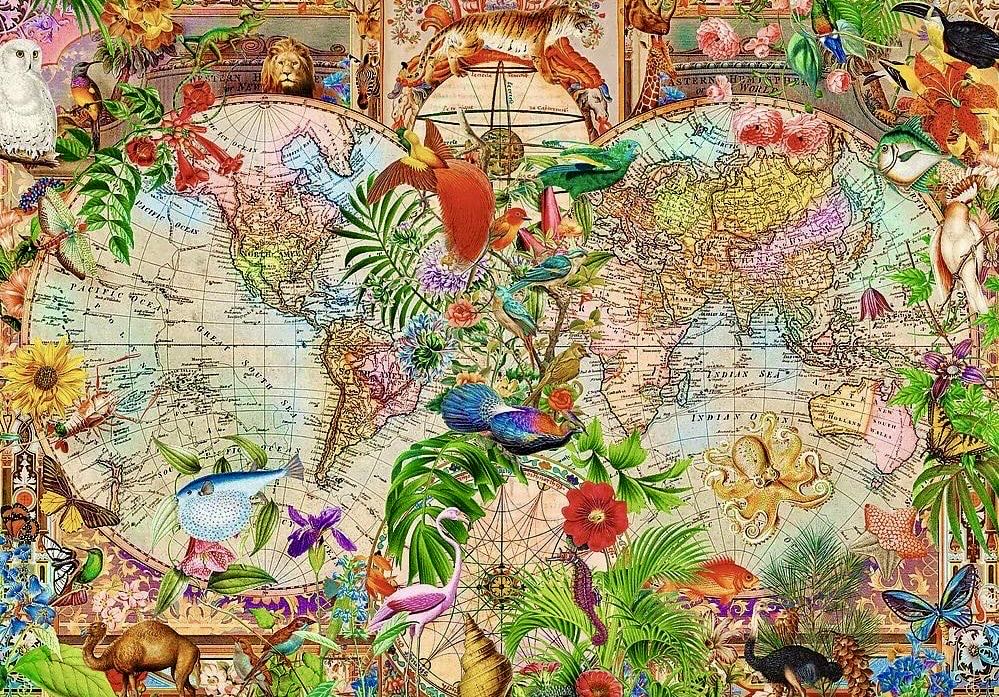 Antique World Map 🆕 - Trefl puzzle collectible [Barcode 5900511120776] - Main Image 2