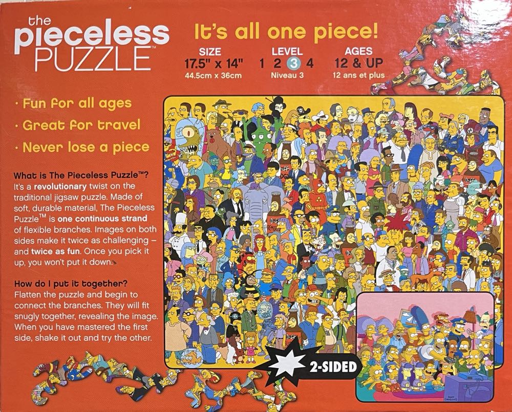Simpsons 2 Sided 🔵 - Ceaco puzzle collectible [Barcode 021081040327] - Main Image 2