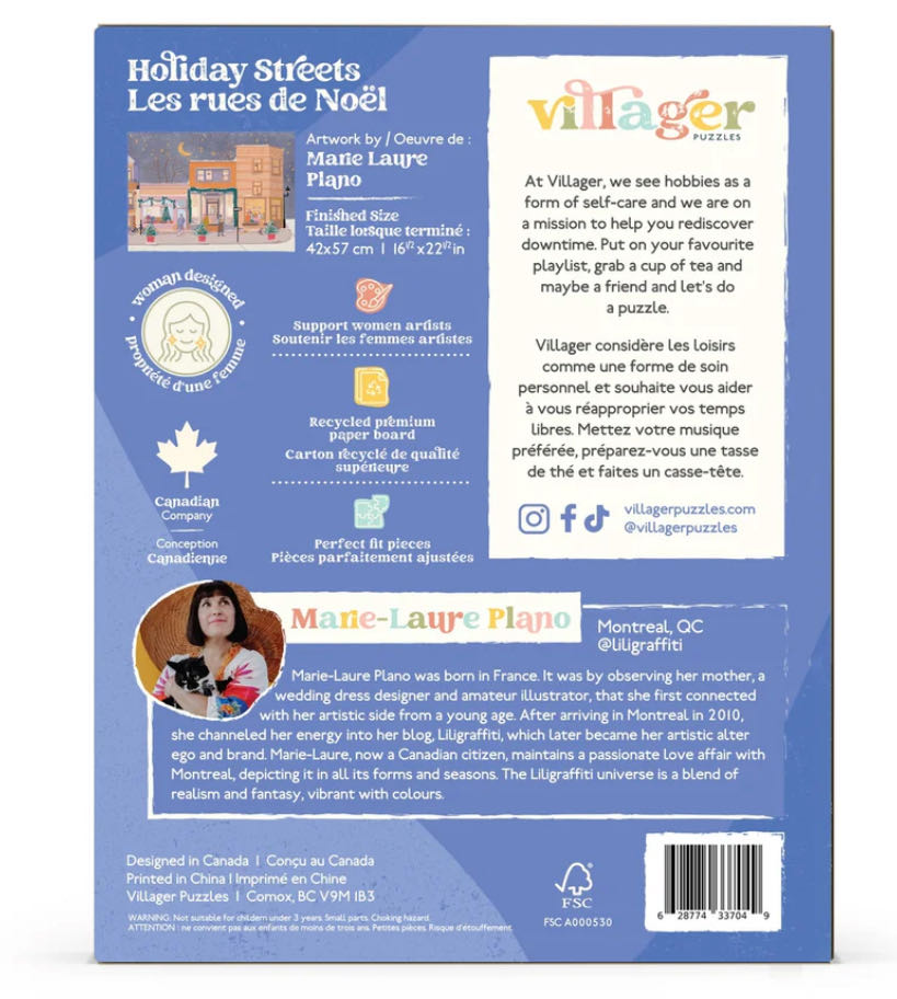 Holiday Streets Limited Edition - Villager Puzzles puzzle collectible [Barcode 628774337049] - Main Image 2