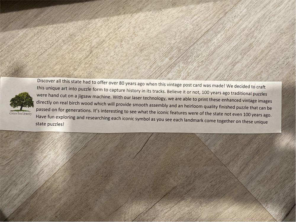 Greetings From Wisconsin - Green Tree Jewelry puzzle collectible - Main Image 2