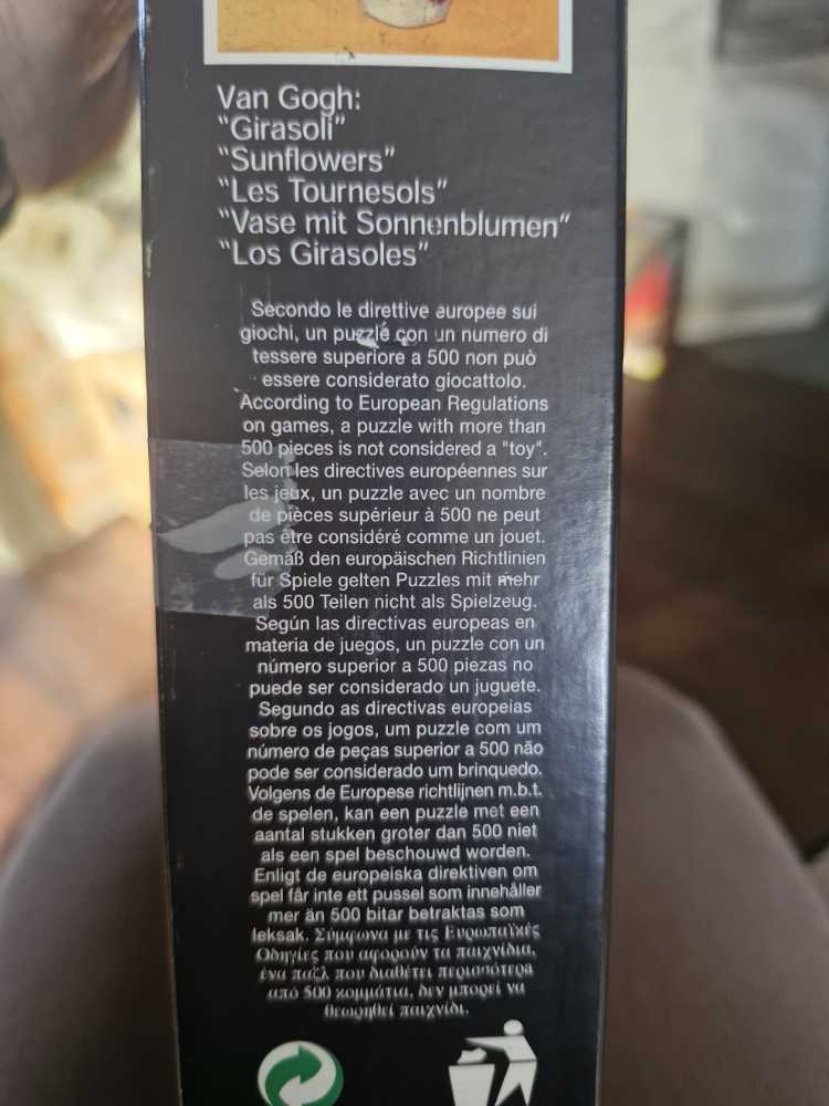 Van Gogh, Sunflowers - Clemantoni puzzle collectible [Barcode 8005125902682] - Main Image 2