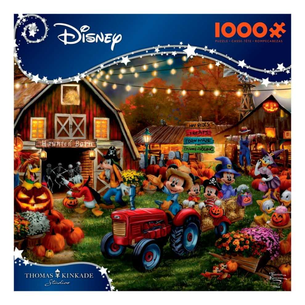 Thomas Kinkade: Mickey and Minnie Pumpkin Festival - Ceaco puzzle collectible [Barcode 021081311649] - Main Image 2