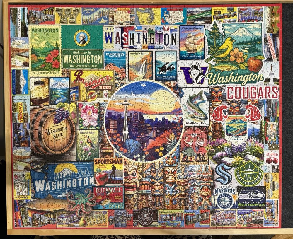 I Love Washington-DONE - White Mountain Puzzles puzzle collectible [Barcode 724819269679] - Main Image 2