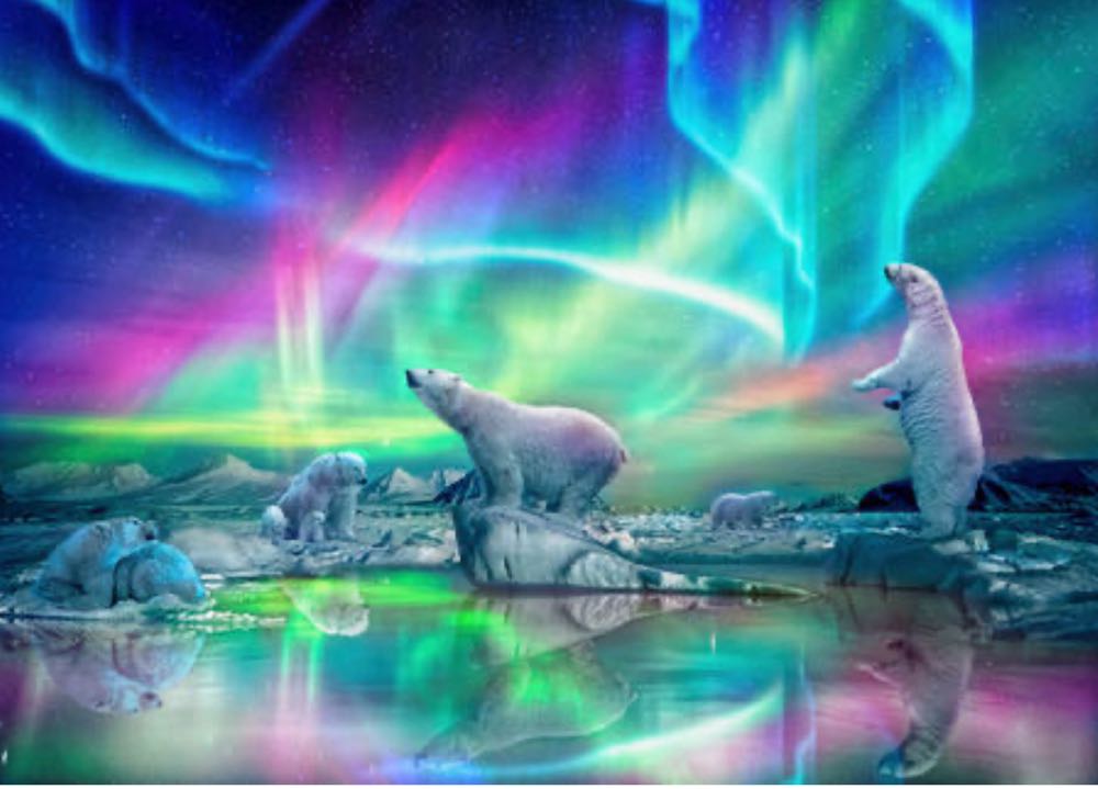 LARS Stewart — Northern Lights Gathering Glow - Ceaco puzzle collectible [Barcode 021081110631] - Main Image 2