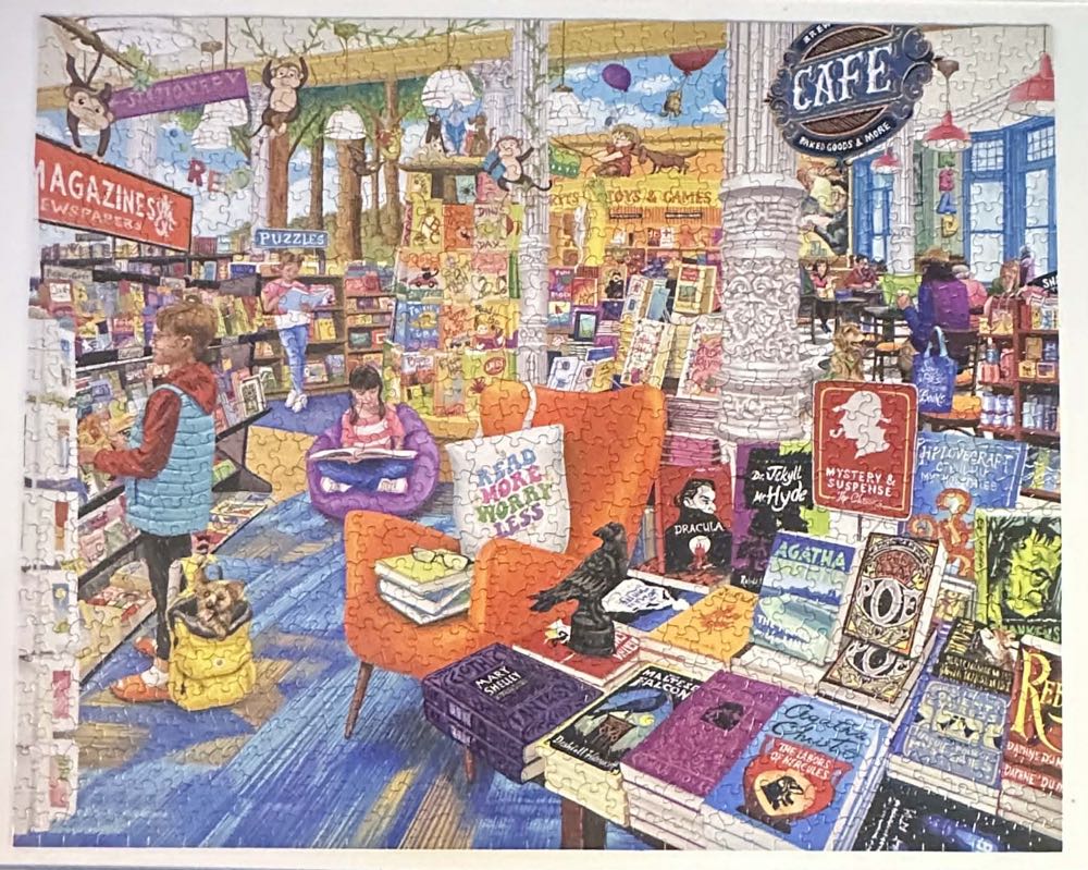 Cafe Bookstore - White Mountain 🇺🇸 puzzle collectible [Barcode 724819269686] - Main Image 3
