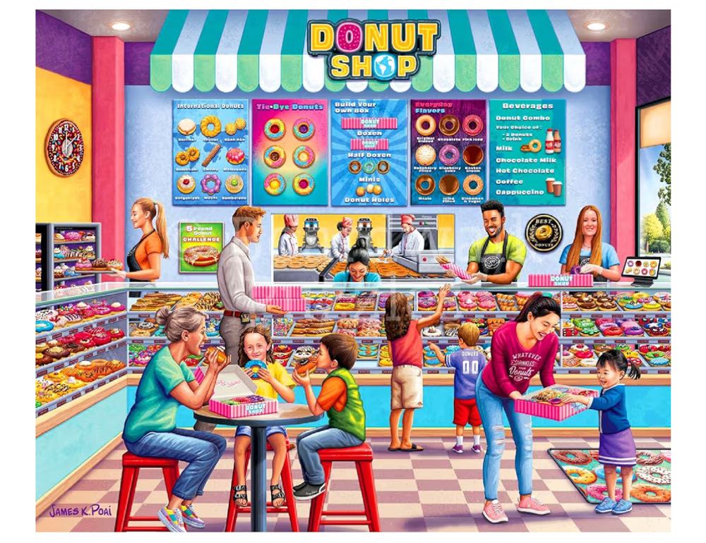 Donut Shop - Boardwalk Puzzle Company puzzle collectible [Barcode 671095406437] - Main Image 2