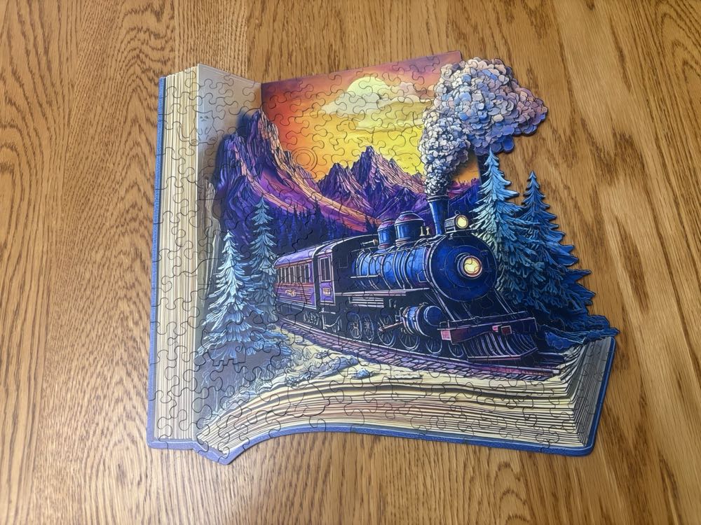 Wooden Book Galloping Train - Wooden Puzzle puzzle collectible - Main Image 2