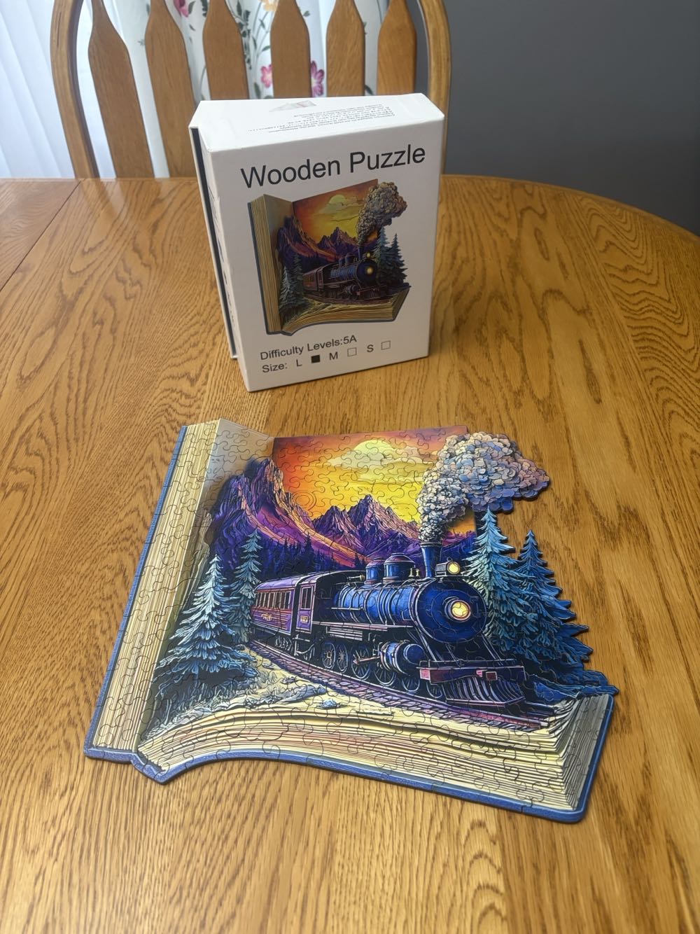 Wooden Book Galloping Train - Wooden Puzzle puzzle collectible - Main Image 3