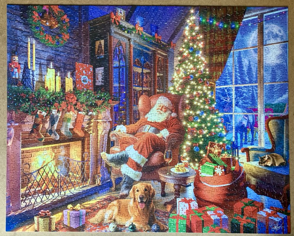 Sleepy Santa-NIB - White Mountain puzzle collectible [Barcode 724819269723] - Main Image 2