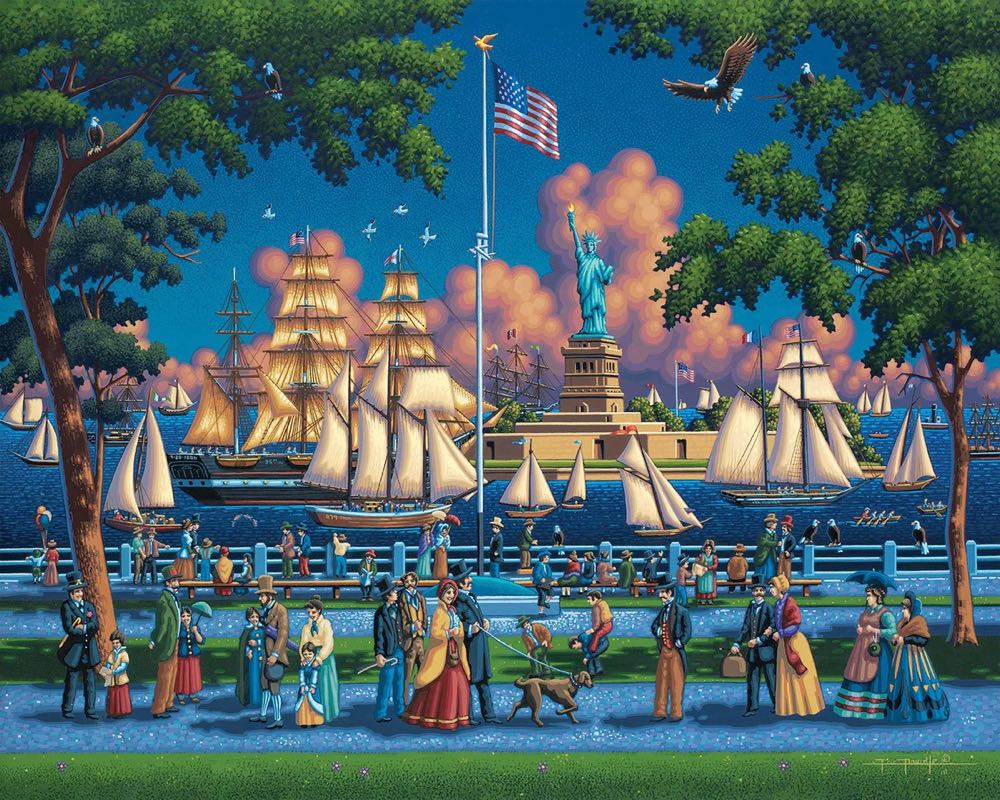 National Parks : Statue of Liberty 🆕 - Dowdle Folk Art puzzle collectible [Barcode 671095502290] - Main Image 2