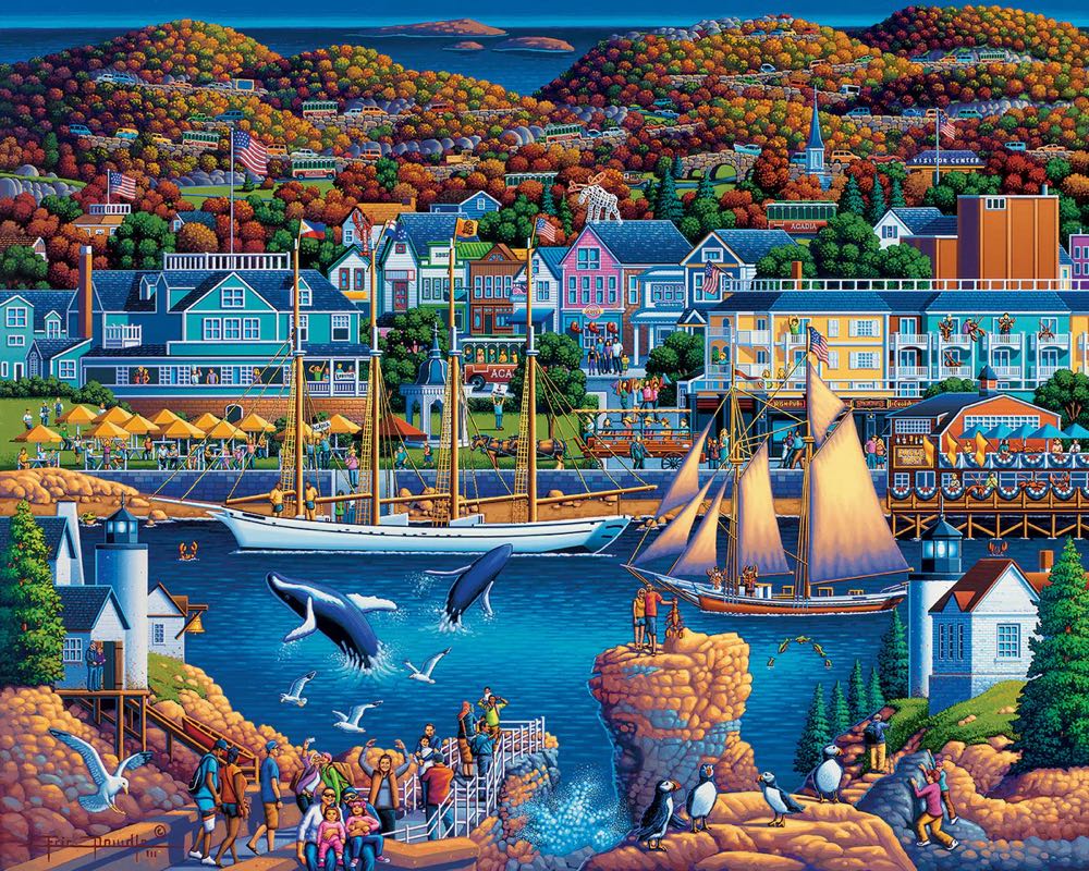 National Parks : Acadia 🆕 - Dowdle Folk Art puzzle collectible [Barcode 671095503556] - Main Image 2