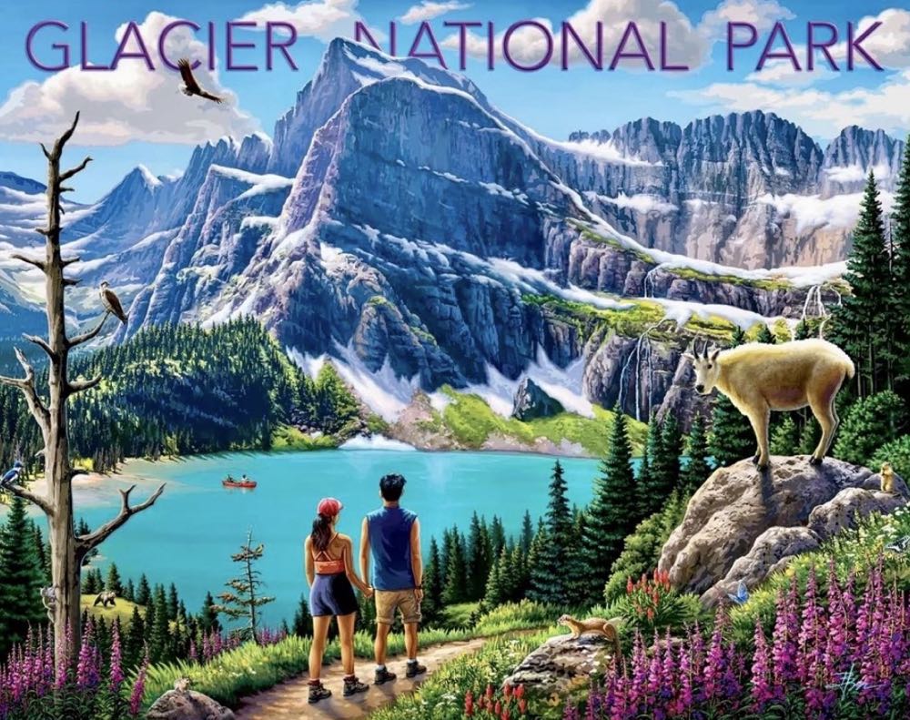 NPS : Glacier 🆕 - Boardwalk Puzzle Company puzzle collectible [Barcode 671095906319] - Main Image 2